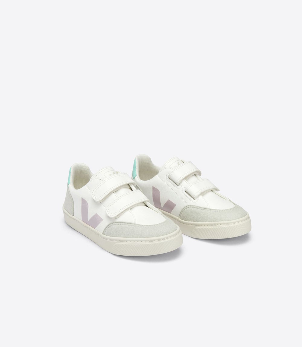 Veja Sneakers Barn - V-12 Velcro Chromefree - Vita - 058423-LRZ